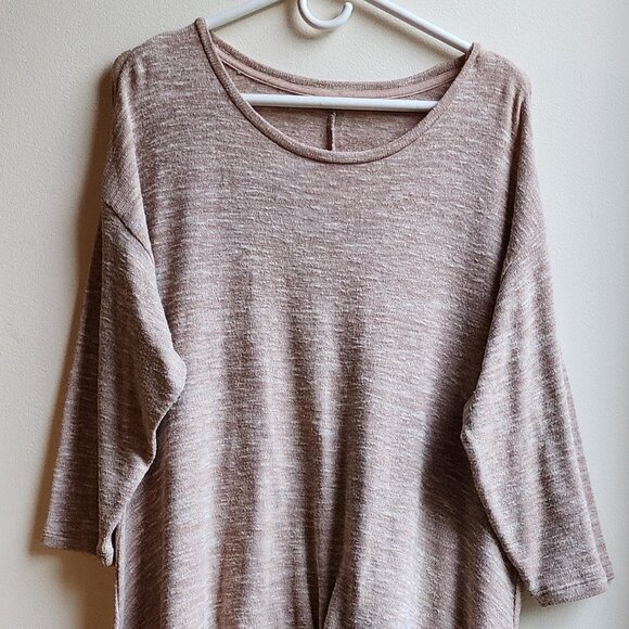 Tan Scoop Neck Angled Jersey Size Large - Picture 6 of 16